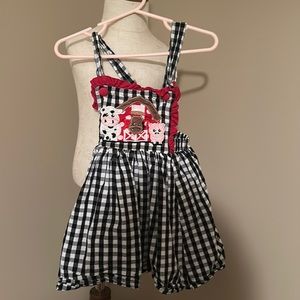 Toddler Smocked Gingham Farm Dress
